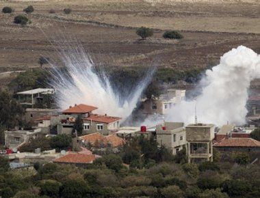 Πλήγματα του συριακού πυροβολικού εναντίον ισλαμιστών ανταρτών - Εικόνα από ρωσικό drone